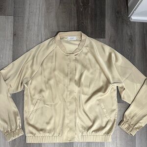 Sage The Label Women's Golden Tan Bomber Jacket Size L